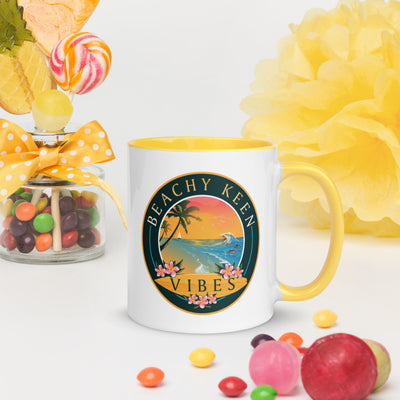 Beachy Keen Vibes Mug with Color Inside